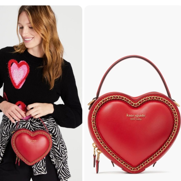 Kate Spade Heart-Shaped Red Mini Bag - Picture 1 of 10